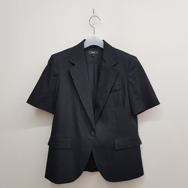 띠어리 Theory 2022 린넨 혼방 반팔 테일러드 자켓 2사이즈