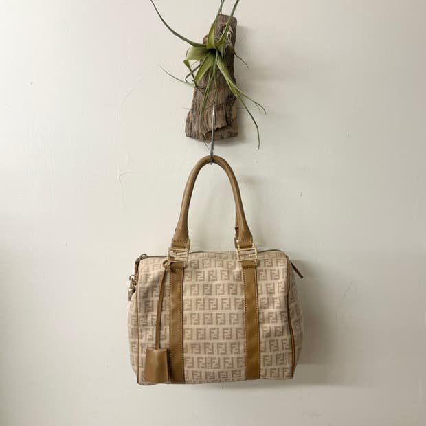 펜디 주키노 캔버스 스몰 보스턴 백