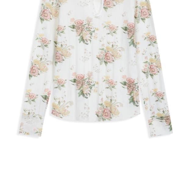 오픈yy 플로럴 헨리넥 S