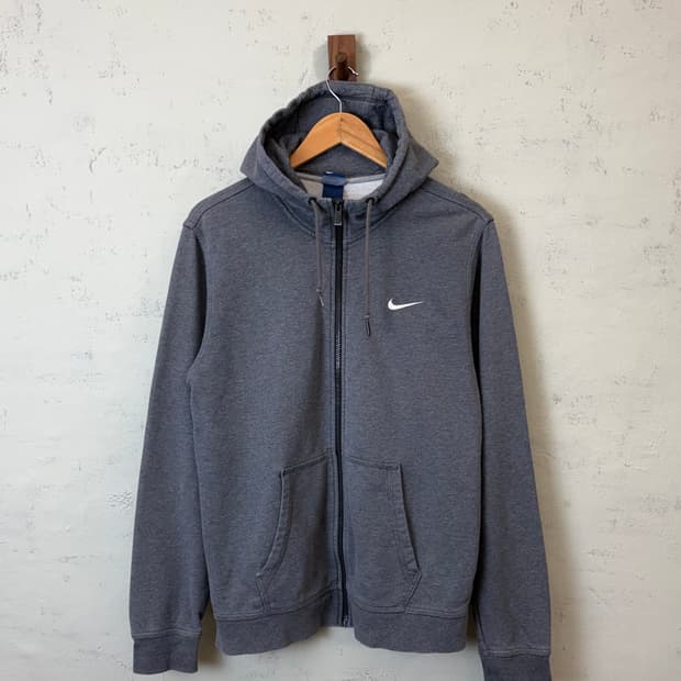나이키 그레이 스우시 후드집업