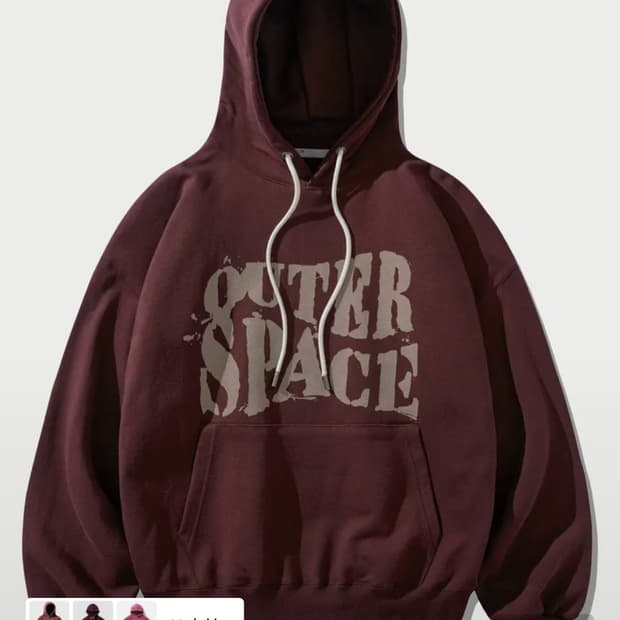 에즈카톤 스페이스 헤비코튼 후드 버건디 KMHD6723