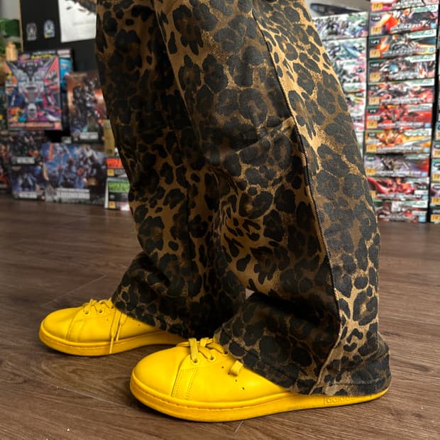 올오버 레오파드 카펜터 팬츠