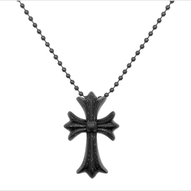 크롬하츠 실리크롬 CH 크로스 펜던트 블랙 글리터 2025