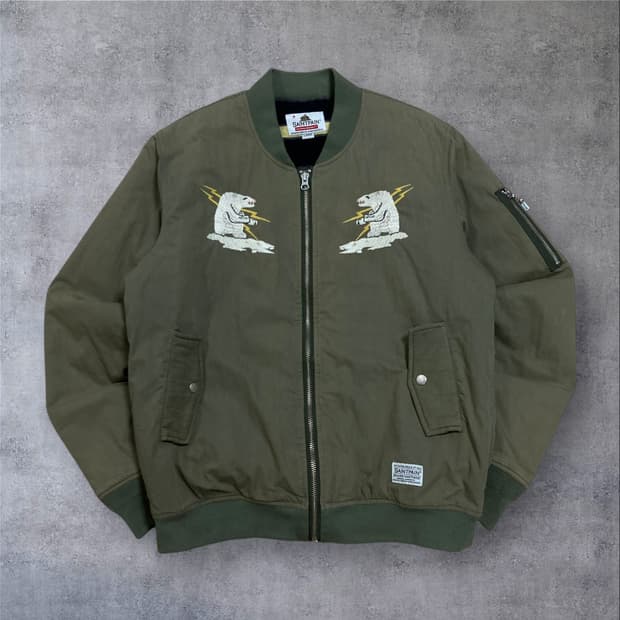 세인트페인 카키 알래스카 수베니어 MA-1 자켓