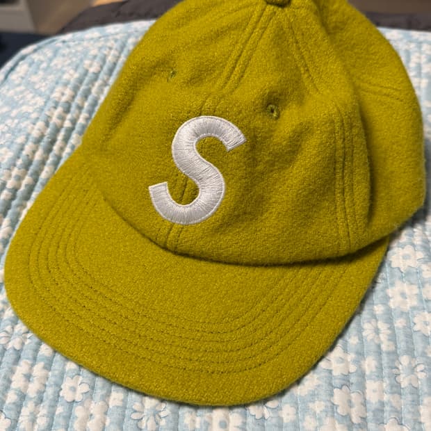 슈프림 s로고 울 볼캡 모자