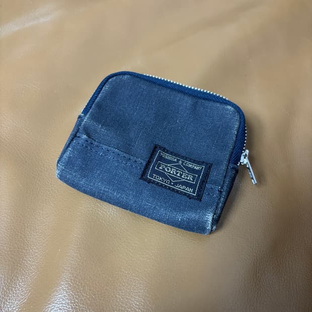 PORTER 포터 카드 코인 케이스 지갑 스모키