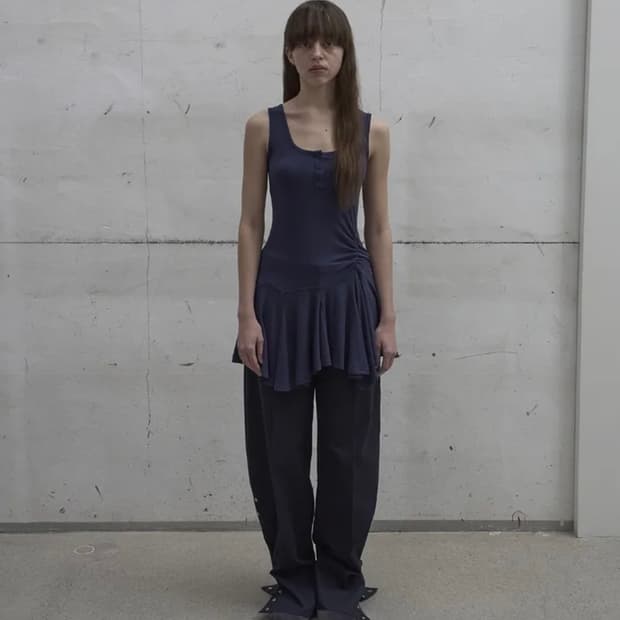 LCDC FRILL SLEEVELESS TOP (DARK NAVY)