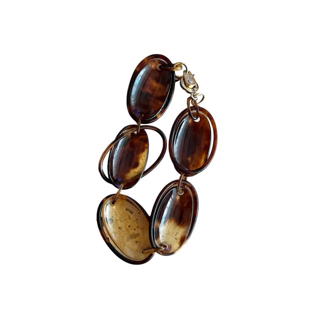 VINTAGE tortoise oval bracelet