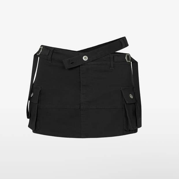 페인오어플레져 닉스 미니 스커트 블랙 페오플 Nix mini skirt