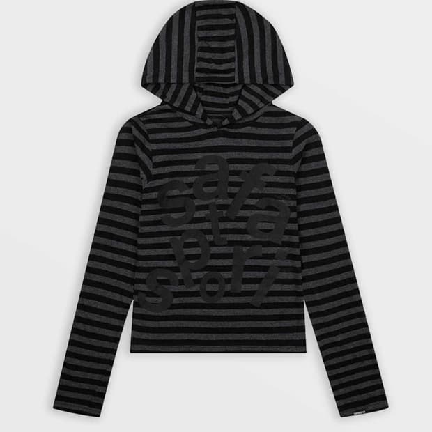 1/2 Ticketing Stripe Border Hoodie