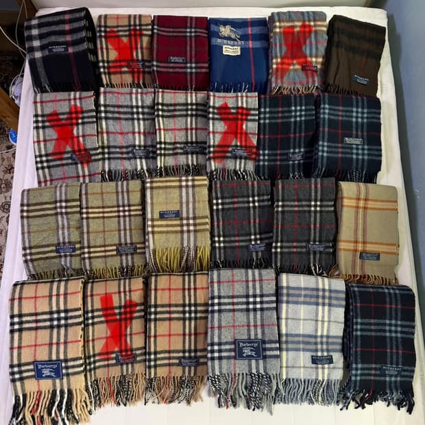 버버리 정품 체크 머플러 목도리 공용