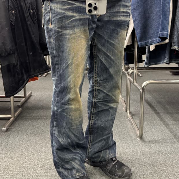 34)Lolata 진스 빈티지워싱 포켓자수 데님팬츠