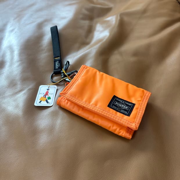 PORTER 포터 캡슐 월렛 지갑 오렌지 (스트랩 포함)