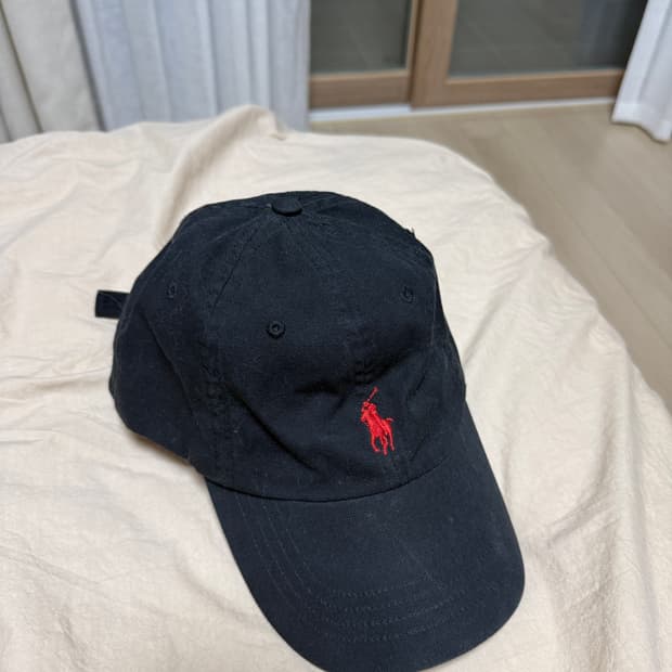 랄프로렌 코튼치노 베이스볼캡 블랙