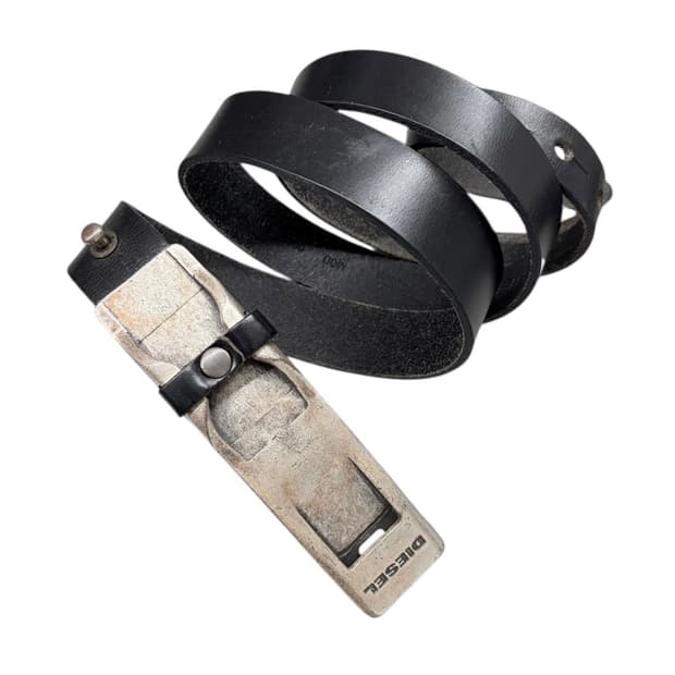 2000‘s 디젤 실버 플레이트 레더 벨트