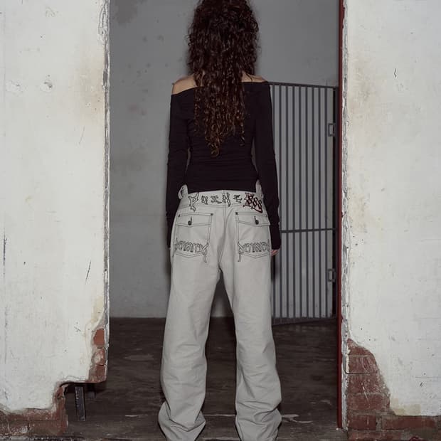 플리즈노팔로우 데빌 스티치 팬츠 s