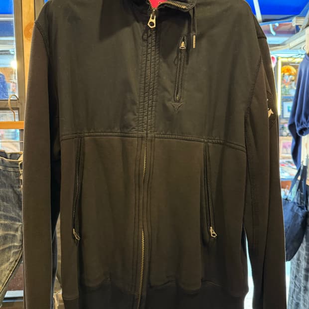 폴로 랄프로렌 히든 후드 블랙 코튼 블루종