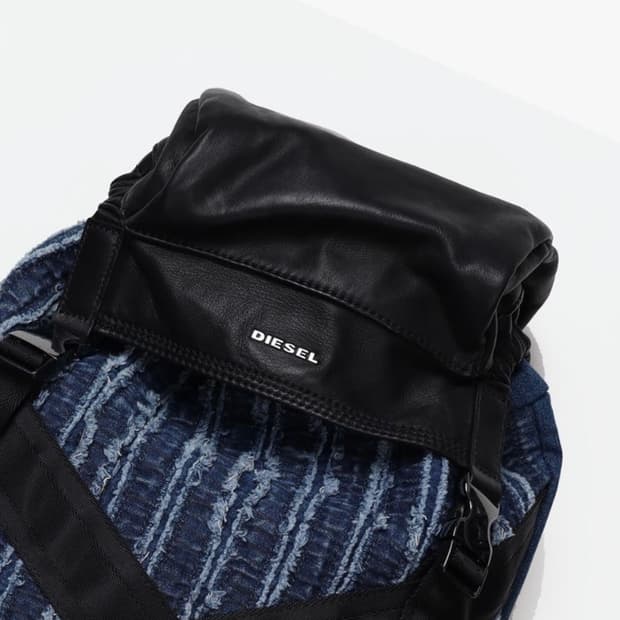 파워정품 ) DIESEL 디젤 데님 레더 백팩