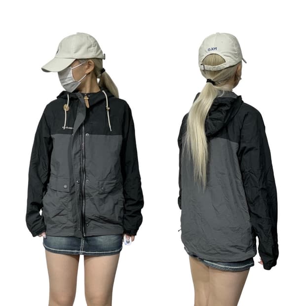 헤드 차콜 블랙 올드스쿨 후드 바람막이 트랙 자켓 M