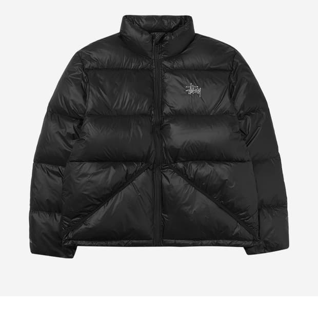 스투시 마이크로 립스탑 다운 자켓 제트 블랙