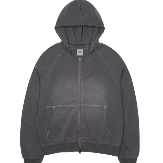 산산기어 워시드 후드 집업 차콜 2size