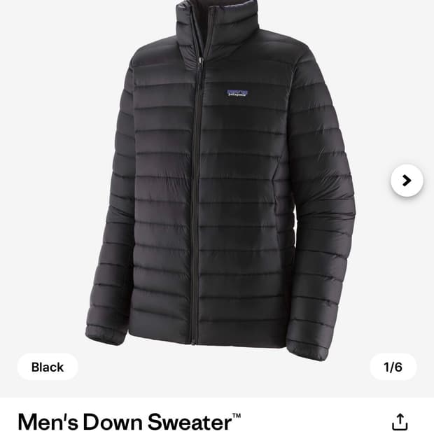 [M] 파타고니아 다운 스웨터 경량패딩 블랙
