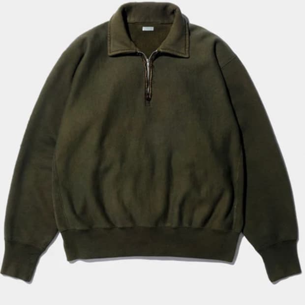 아프레쎄 하프집업 스웻  올리브 3SZ