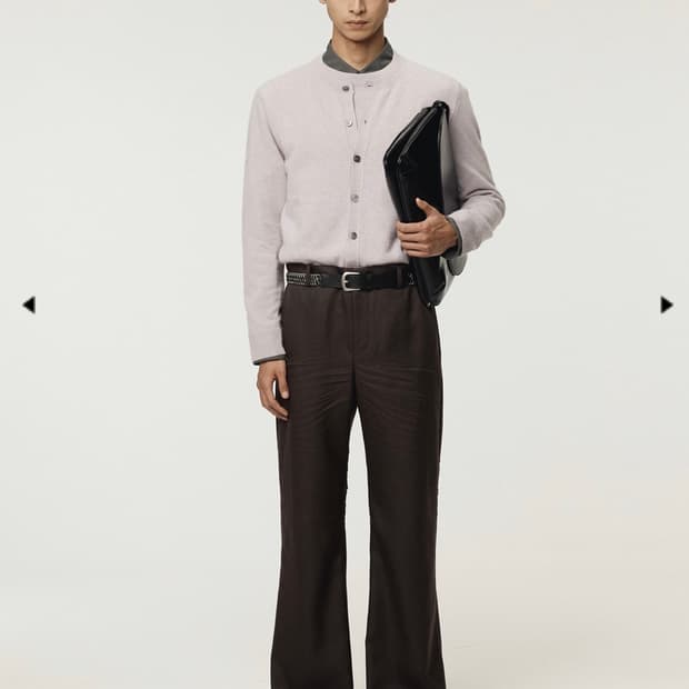 렉토 25FW 크루넥 레이어드 가디건 니트 탑 L