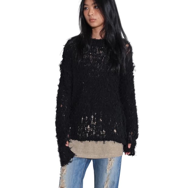 [F]퍼버즈 Rudder 니트/블랙