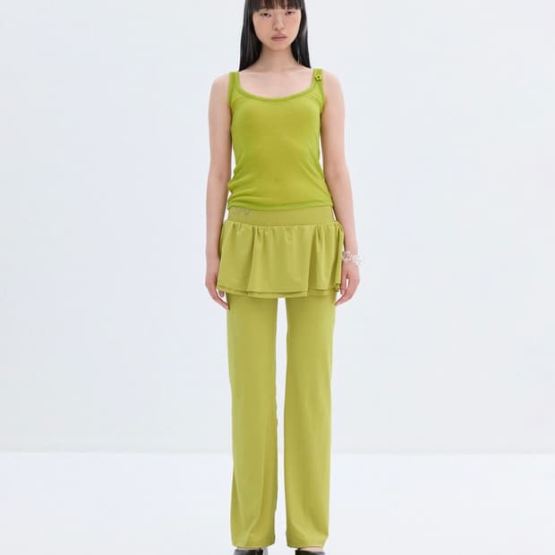 Naviverse jersey skirtpants yellow green