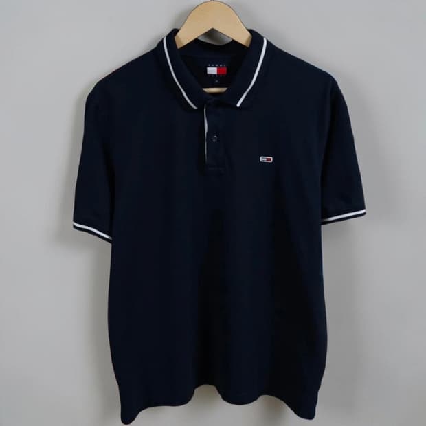 105 TOMMY 타미힐피거 반팔 카라티 네이비