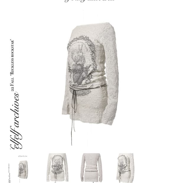 elfelfelfarchives 엘프엘프엘프아카이브 엘프 롱슬리브 드레스