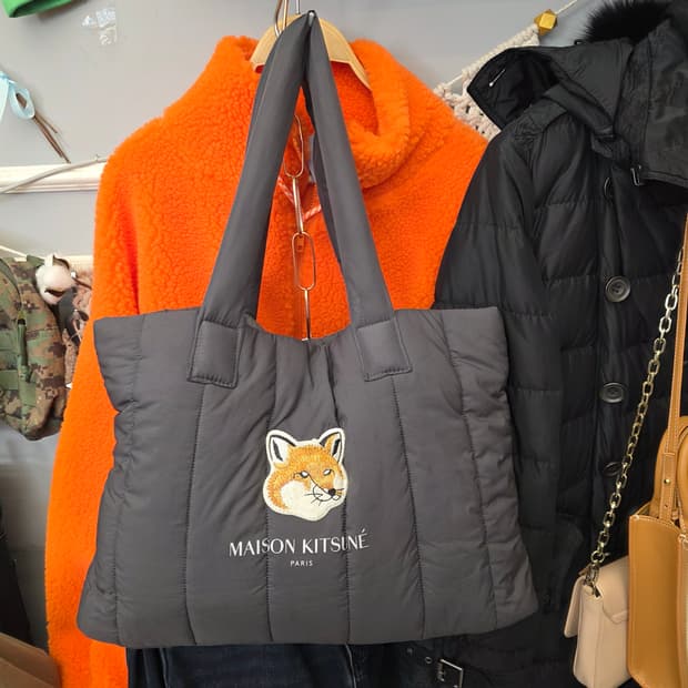 메종키츠네 x 라네즈 패딩백 그레이