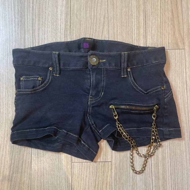 Ma*rs 마즈 슈가글로스 골드체인 글리터 큐빅 팬츠