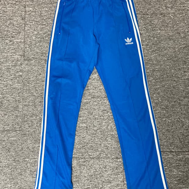 아디다스 삼선 트레이닝 트랙 팬츠 블루 100