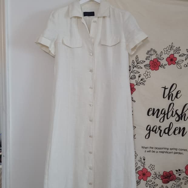 앤클라인 린넨 맥시 원피스