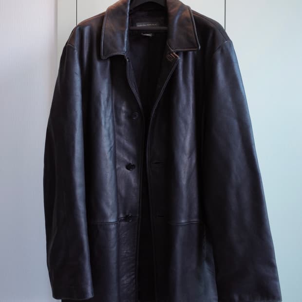 00s Banana Republic 리얼 레더 카코트 올드갭