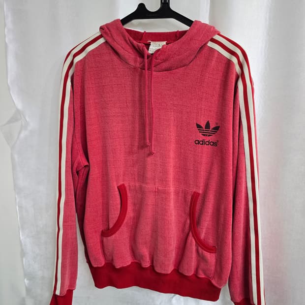 아디다스 올드스쿨 삼선 핑크 후드티 (1834)