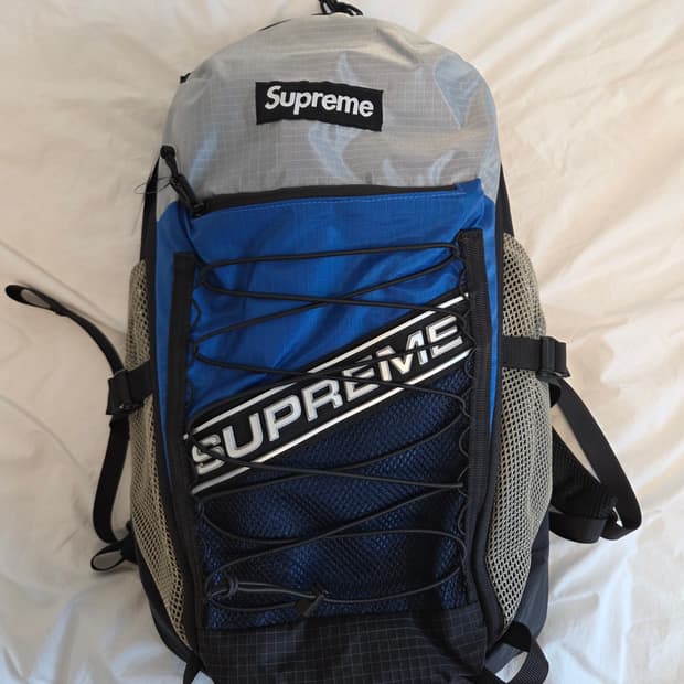 (새상품) 슈프림 백팩 블루 / supreme backpack blue
