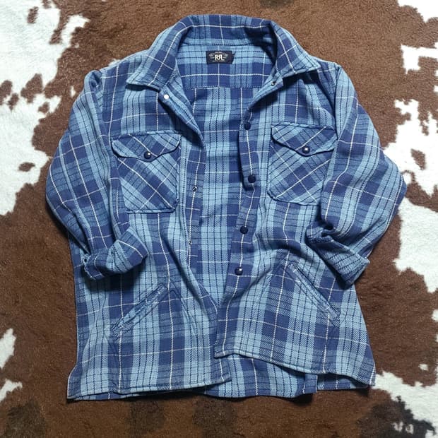 RRL 아우터 & 남방 블루체크(XL)