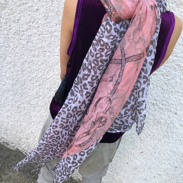 multi pattern scarf