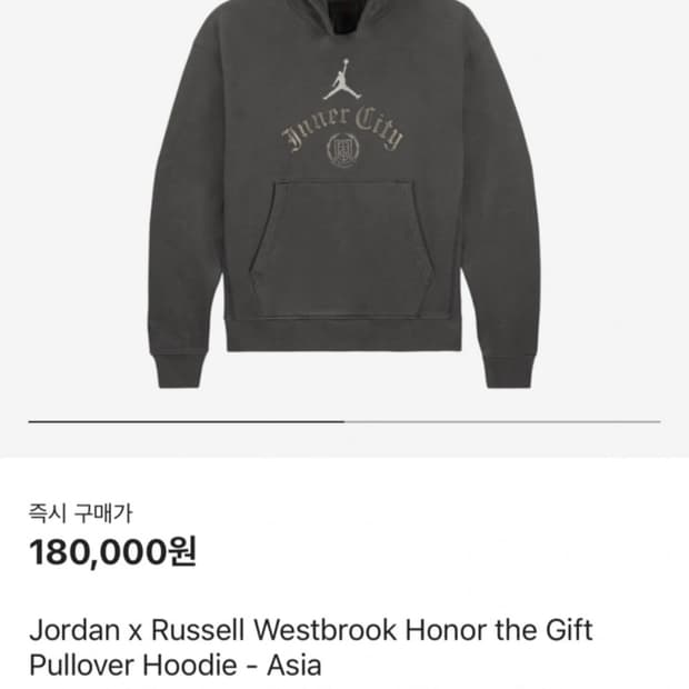 조던 x 러셀 웨스트브룩 오너 더 기프트 풀오버 후드