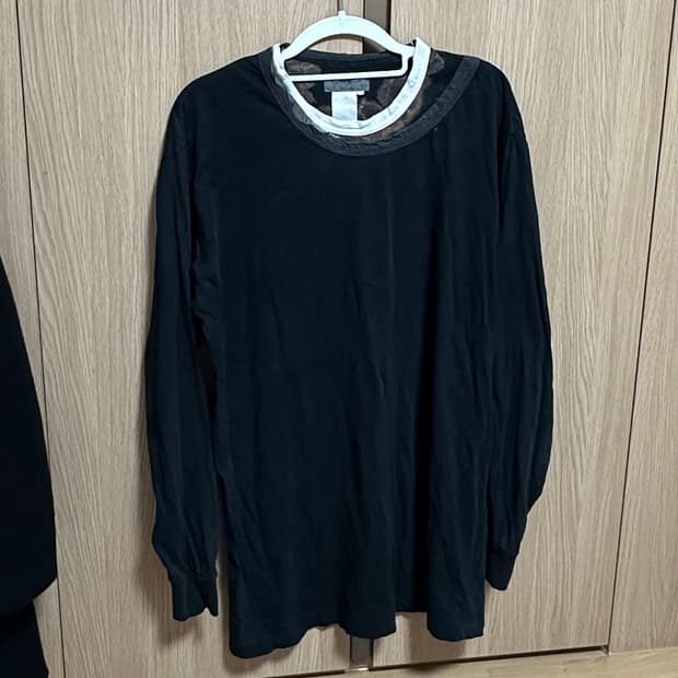 요지 야마모토 뿌르옴므 롱슬리브 빈티지 레이어드 티