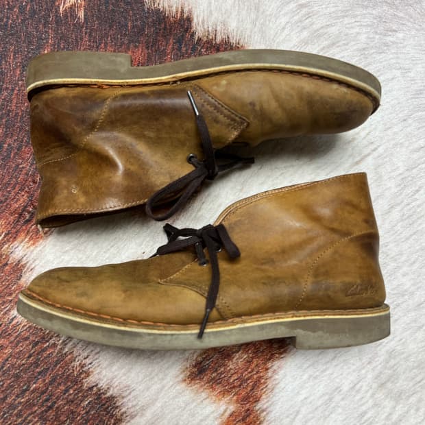 [270] 클락스 빈티지 레더 데저트 부츠