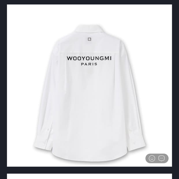 우영미 26ss 백로고 셔츠