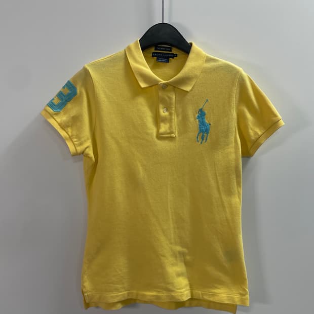 폴로 랄프로렌 빅포니 우먼스 노랑 반팔 카라티 (on.658)
