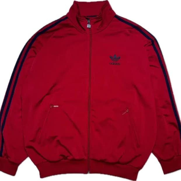90s 아디다스 파이어버드 버건디 네이비 트랙탑 져지