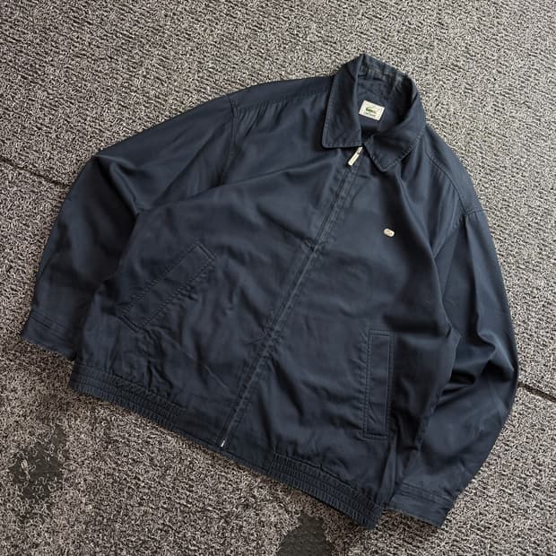 라코스테 아카이브 은장로고 블루종 자켓 3266