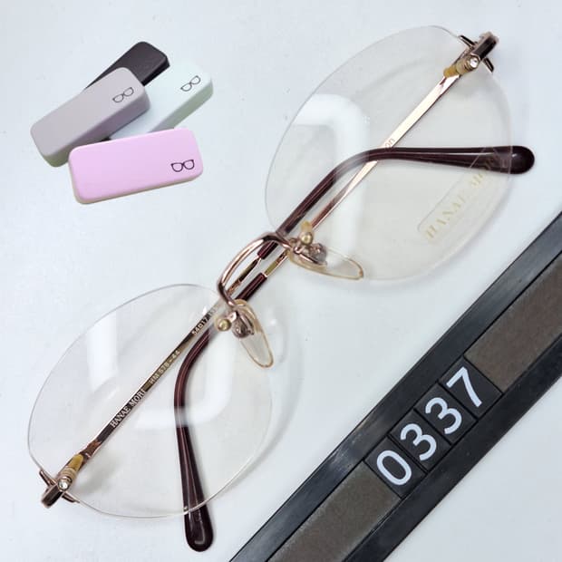 니콘x 하나에 모리 HM 578-44 안경테 54mm 무테 여성 하이엔드