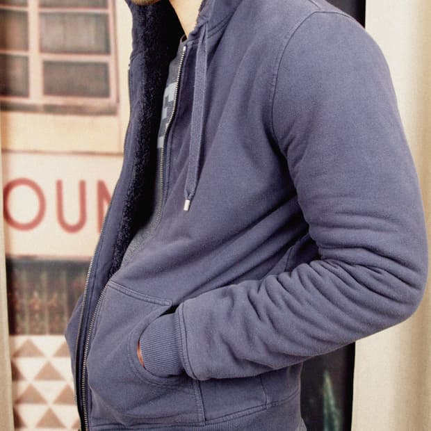 Faux-fur Zip-up Hoodie Jacket